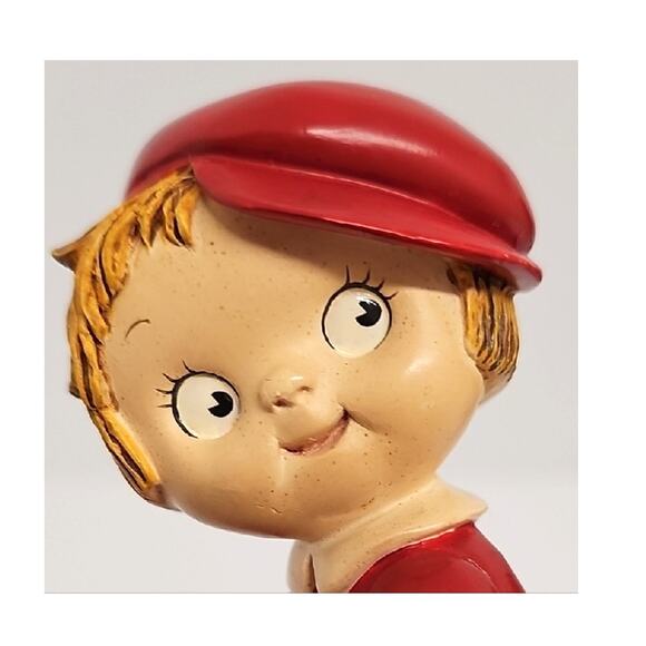 Campbells Kids Collector Figurine "Little Slugger" Baseball Player with Red Cap - Picture 5 of 6